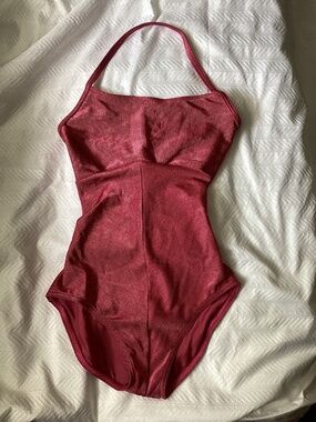 Harmonie Leotard Halter Cami Dance Leo XS Girls Mauve NWOT